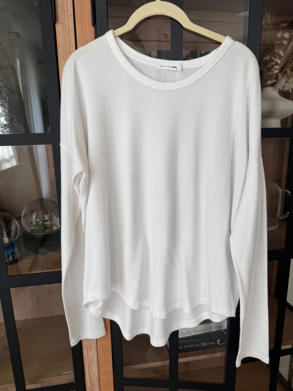 Rag & Bone The Knit long sleeve tee sweater crewneck curved hem